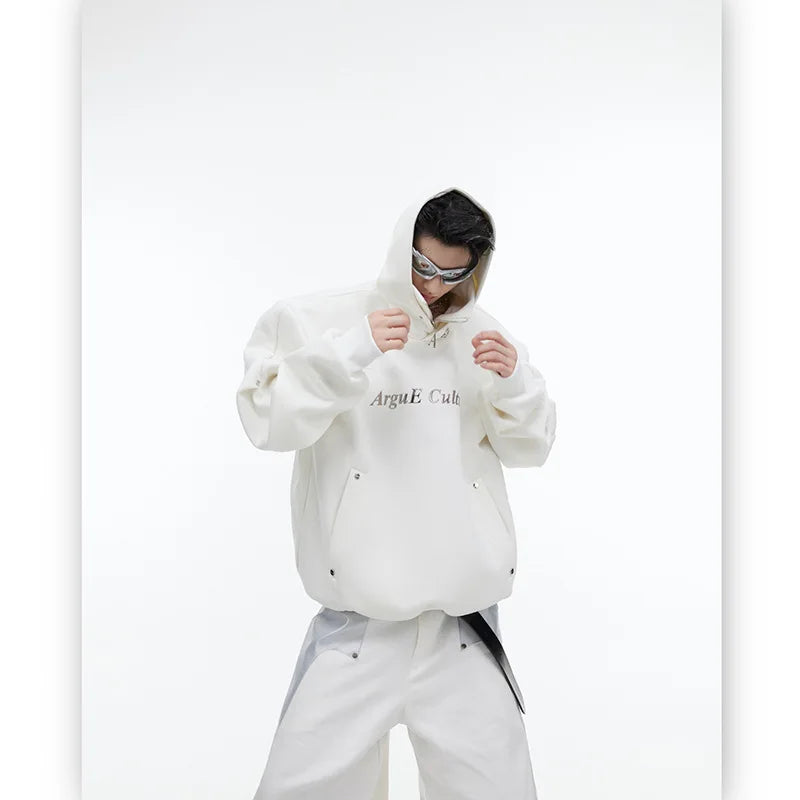 Men's Hoodie Sweatshirt Half Zipper Heavyweight Street Style Summer Jacket Shoulder Padded Casual Comfortable Unisex Hoodie