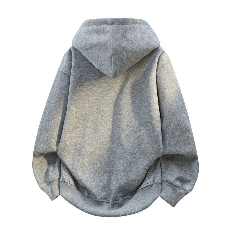 Fashionable round Neck Hoodie Men's Loose Fit Spring 2026 New Arrival Casual Cotton Blend Youthful Streetwear Style Sweatshirt