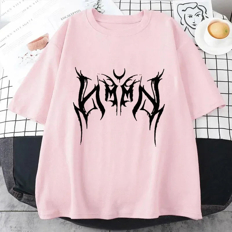 Y2K Women's T-shirt Hip-Hop Loose Punk Letter Printing Women Harajuku Oversize Short-sleeve Tops Y2K Clothing Vintage T Shirt
