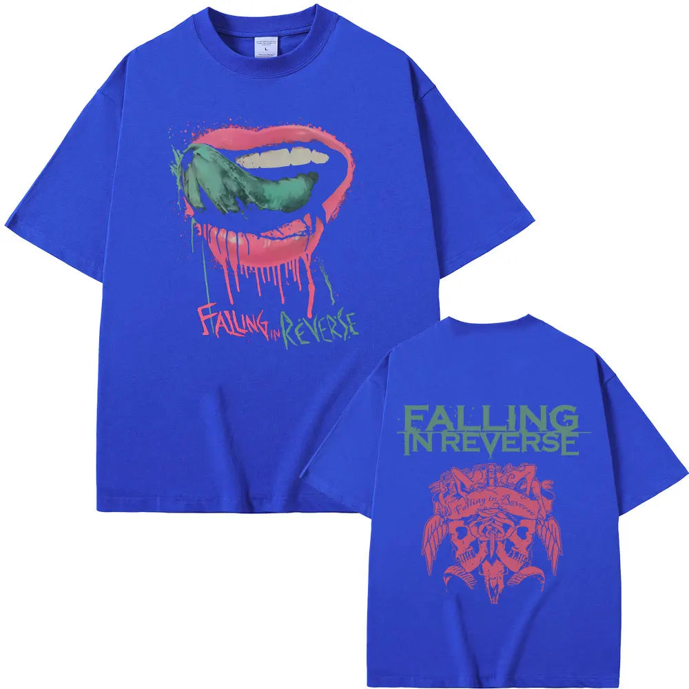 Falling in Reverse T Shirts Men Women Gothic Rock Streetwear Men's Casual Soft Cotton Retro T-shirt Male Oversized Streetwear