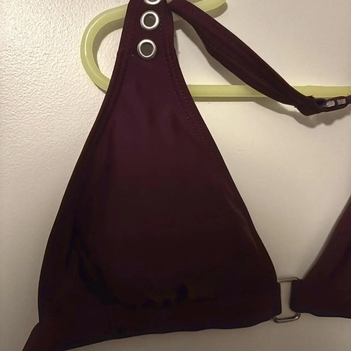 Y2K Dark Retro Personality Fashion Cross Pattern Beach Wind Hot Girl Rivet Metal Decoration Hanging Neck Sexy Bikini.