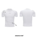ArguE CulturE Metal Belt Design Slim Fit Short Sleeve T-Shirt Ice Sensation  Color Top Youth Fashion Breathable Cotton